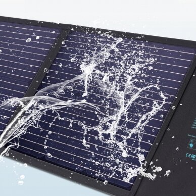 Choetech solar charger 100W foldable 2x USB 1x USB C PD QC Juodas (SC009-V2) 5 Choetech solar charger 100W foldable 2x USB 1x USB C PD QC Juodas (SC009-V2) 5