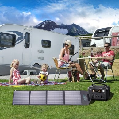 Choetech solar charger 100W foldable 2x USB 1x USB C PD QC Juodas (SC009-V2) 8 Choetech solar charger 100W foldable 2x USB 1x USB C PD QC Juodas (SC009-V2) 8