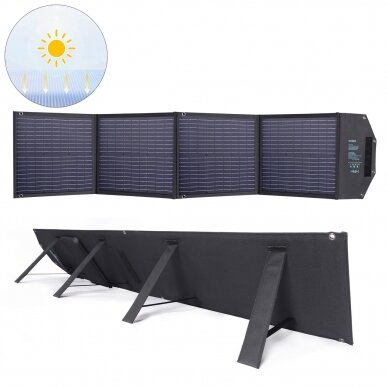 Choetech solar charger 100W foldable 2x USB 1x USB C PD QC Juodas (SC009-V2) Choetech solar charger 100W foldable 2x USB 1x USB C PD QC Juodas (SC009-V2)