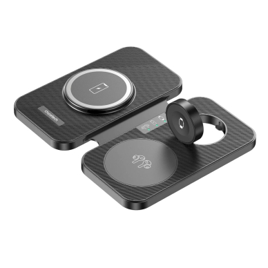 Choetech T616-F 3in1 belaidis įkroviklis suderinamas su Apple ir Samsung įrenginiais – juodas