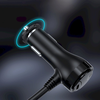 Choetech TC0021 automobilinis įkroviklis 2x USB-C PD + 1x USB-A + 3x cigarečių lizdai – juodas 9