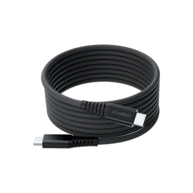 Choetech XCC-1051 magnetinis USB-C / USB-C PD 3.1 kabelis 240W 1.8 m – juodas 1