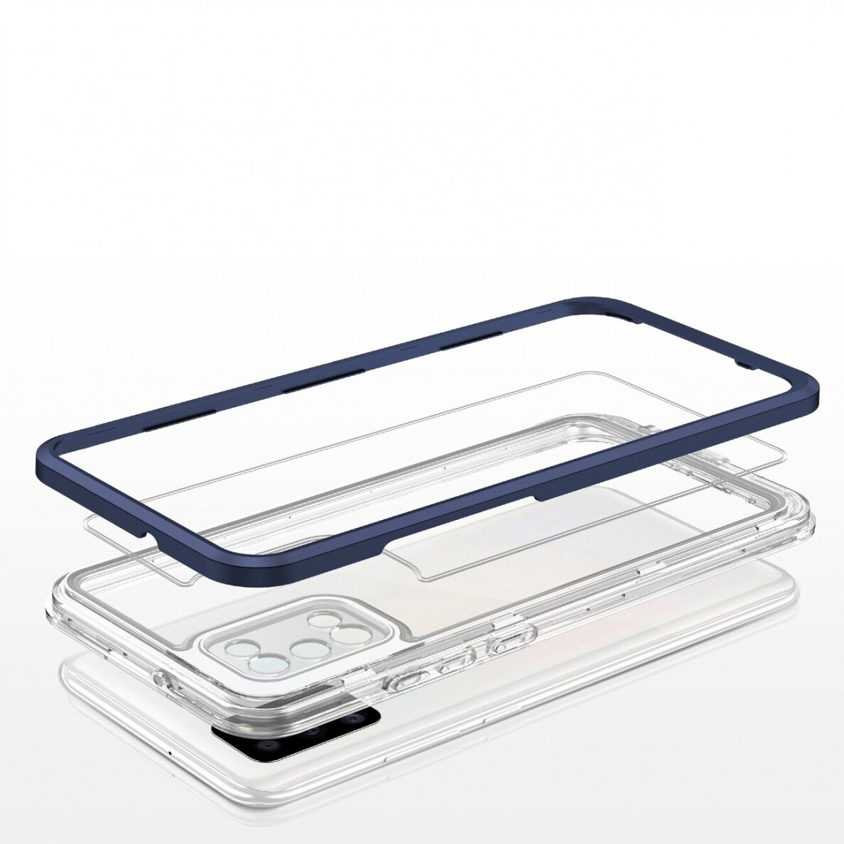 Dėklas Clear 3in1 Samsung Galaxy A03s (166) mėlynas 11 Dėklas Clear 3in1 Samsung Galaxy A03s (166) mėlynas 11