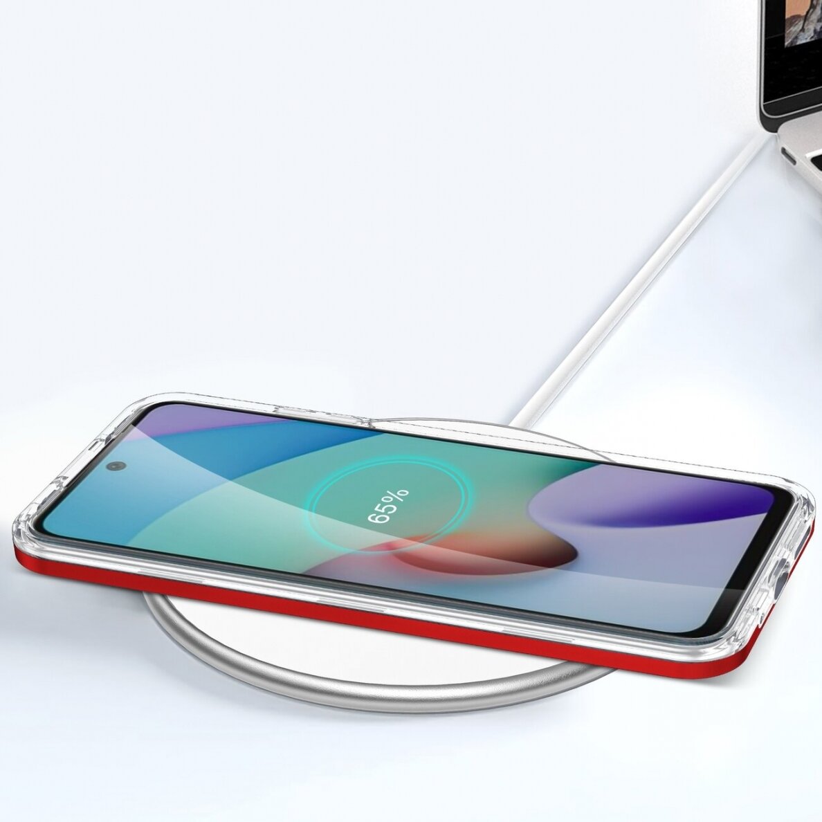 Dėklas Clear 3in1 Xiaomi Redmi 10 raudonas 13 Dėklas Clear 3in1 Xiaomi Redmi 10 raudonas 13