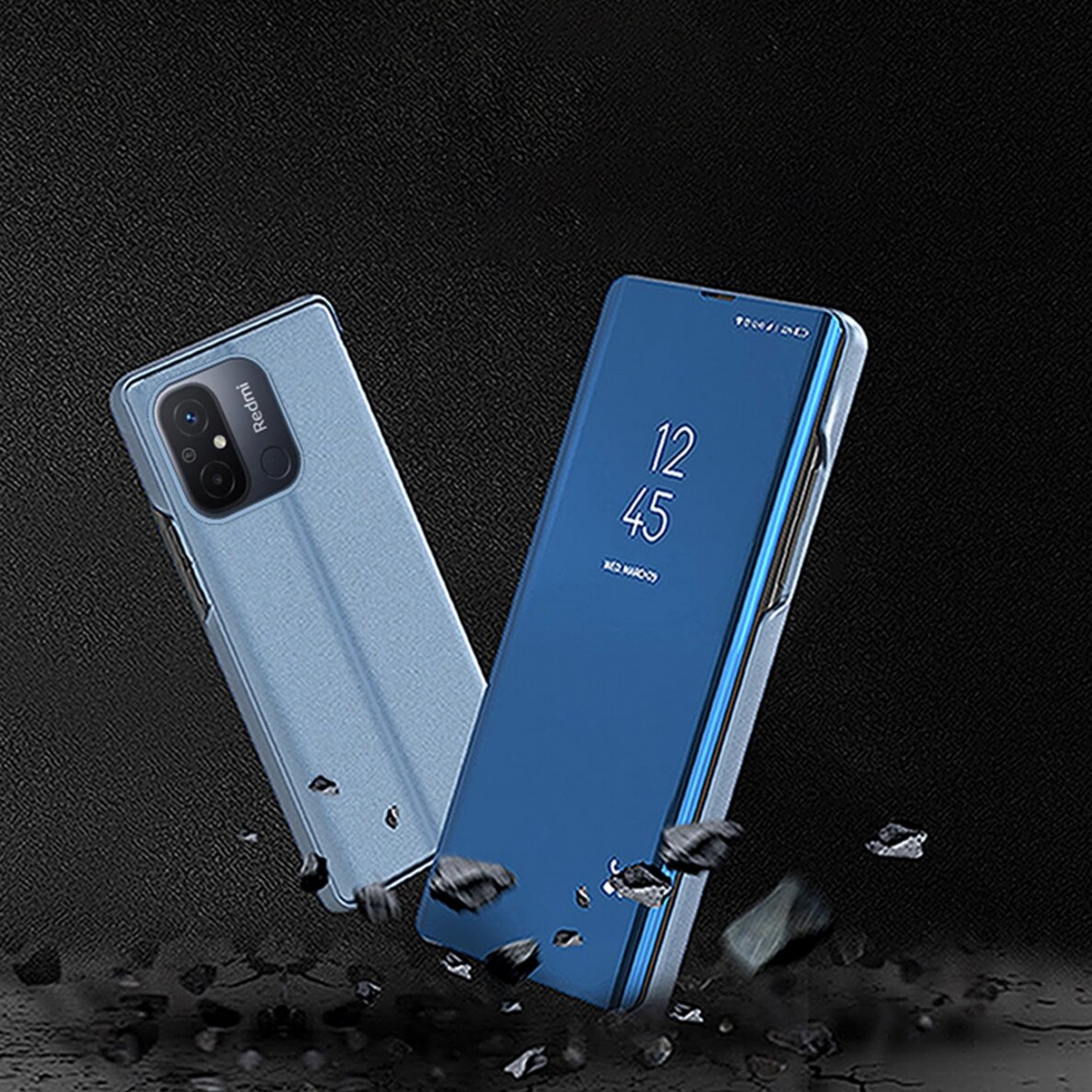 Dėklas Clear View Xiaomi Redmi 11A / Poco C55 / Redmi 12C Juodas 7 Dėklas Clear View Xiaomi Redmi 11A / Poco C55 / Redmi 12C Juodas 7