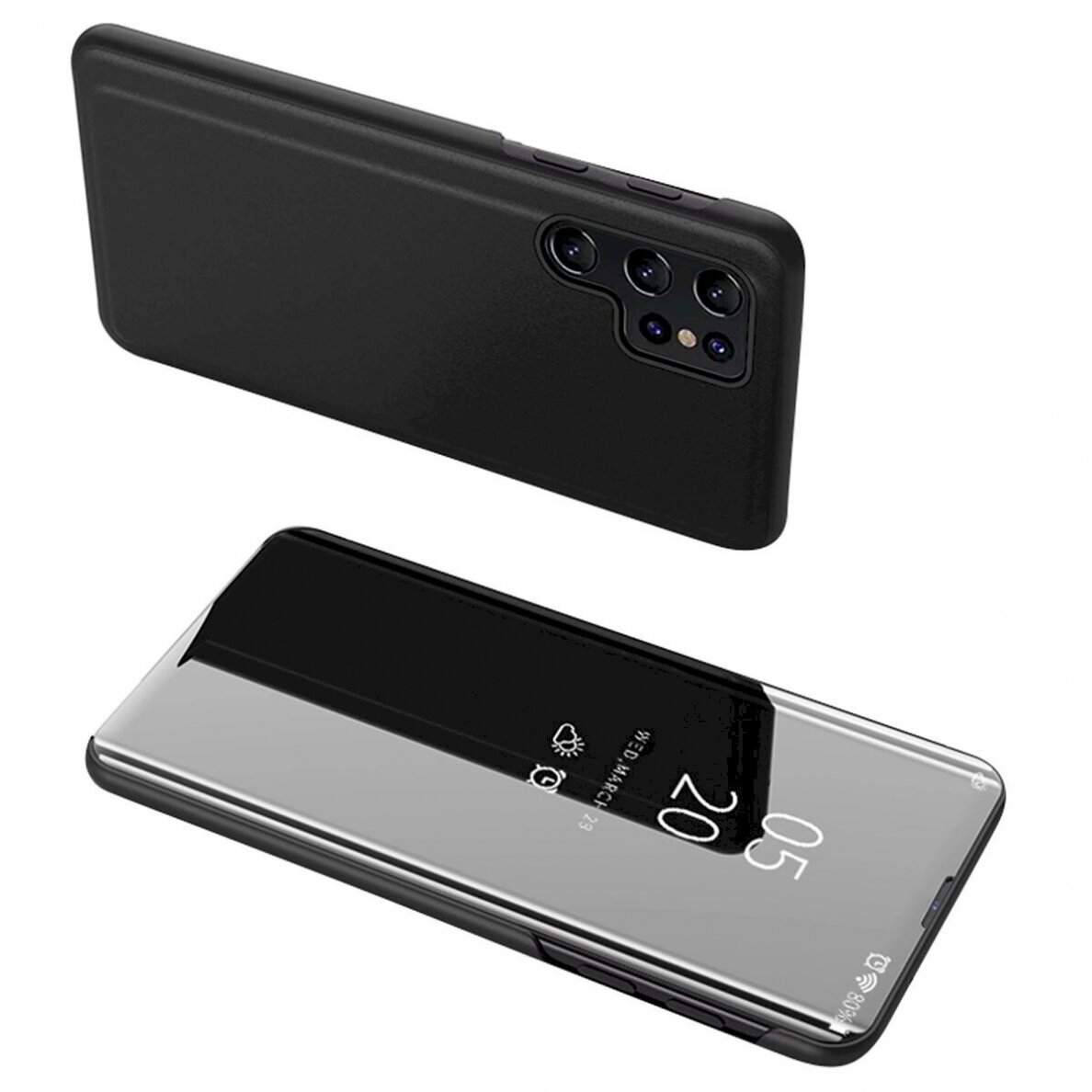 Clear View Dėklas Samsung A05sflap - Juodas Clear View Dėklas Samsung A05sflap - Juodas