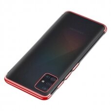 Skaidrus  TPU Deklas Electroplating  „Samsung Galaxy A51“ raudonas
