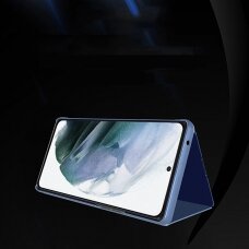 Atverčiamas Dėklas Clear View Skirtas Samsung Galaxy S22 Plus Mėlynas