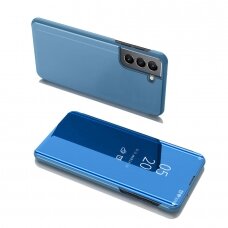 Atverčiamas Dėklas Clear View Skirtas Samsung Galaxy S22 Plus Mėlynas
