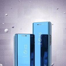 Mėlynas 'Clear View'  Veidrodiniu-Permatomu Priekiniu Dangteliu Atverčiamas Dėklas  Huawei Y6P