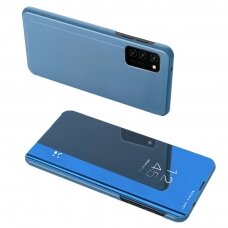 Atverčiamas dėklas Clear View Case Samsung Galaxy A72 Mėlynas