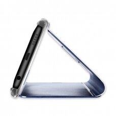 Atverčiamas Dėklas Veidrodiniu-Permatomu Dangteliu 'Clear View'  Xiaomi Redmi 9 Juoda