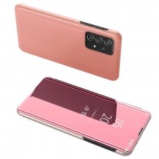 Atverčiamas dėklas Clear View Samsung Galaxy A33 5G rožinis