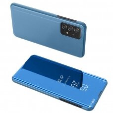 Atverčiamas  dėklas Clear View Samsung Galaxy A73 mėlynas