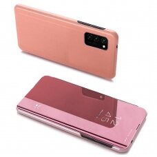 Atverčiamas dėklas Clear View Samsung Galaxy A03s (166.5) Rožinis