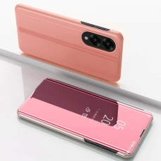 Samsung Galaxy S25 Edge – Clear View Flip Cover dėklas - Rožinis