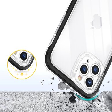 Akcija! Dėklas Clear 3in1 iPhone 11 Pro Max juodas  5