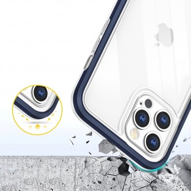 Dėklas Clear 3in1 iPhone 12 Pro Max mėlynas 5