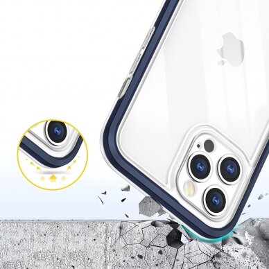 Dėklas Clear 3in1 iPhone 12 Pro Max mėlynas 12