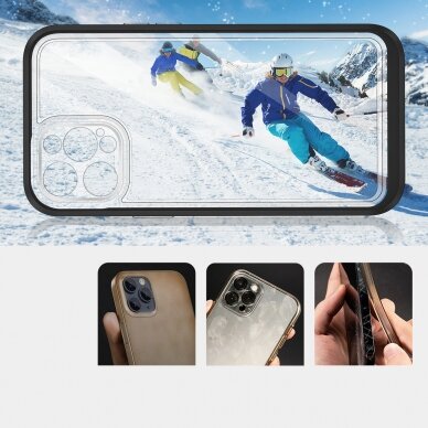 Dėklas Clear 3in1 iPhone 12 Pro Max juodas 2