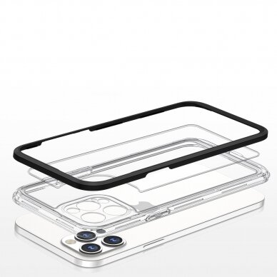Dėklas Clear 3in1 iPhone 12 Pro Max juodas 4