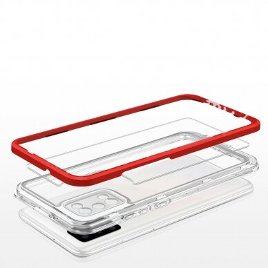 Dėklas Clear 3in1 Samsung Galaxy A03s (166) raudonas 4