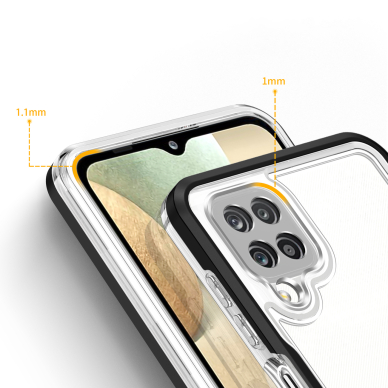 Dėklas Clear 3in1 Samsung Galaxy A22 4G juodas 3 Dėklas Clear 3in1 Samsung Galaxy A22 4G juodas 3