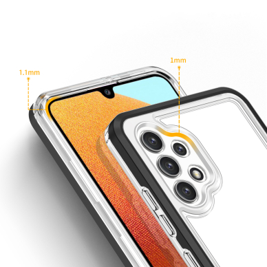 Dėklas Clear 3in1 Samsung Galaxy A32 5G juodas 3 Dėklas Clear 3in1 Samsung Galaxy A32 5G juodas 3