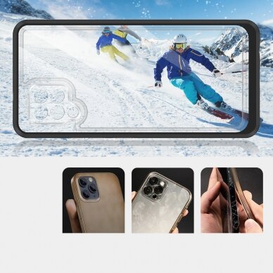 Dėklas Clear 3in1 Samsung Galaxy A42 5G juodas 2