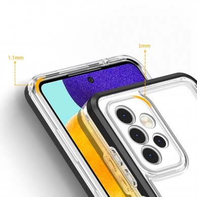 Dėklas Clear 3in1 Samsung Galaxy A73 juodas 3 Dėklas Clear 3in1 Samsung Galaxy A73 juodas 3