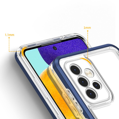 Dėklas Clear 3in1 Samsung Galaxy A73 mėlynas 3 Dėklas Clear 3in1 Samsung Galaxy A73 mėlynas 3