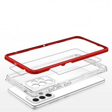 Dėklas Clear 3in1 Samsung Galaxy A73 raudonas 4