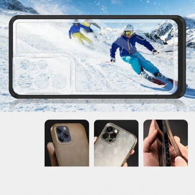 Dėklas Clear 3in1 Samsung Galaxy S21 Ultra 5G juodas 2