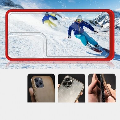Dėklas Clear 3in1 Samsung Galaxy S23 Ultra Raudonas 2