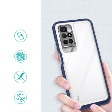 Dėklas Clear 3in1 Xiaomi Redmi 10 mėlynas 8 Dėklas Clear 3in1 Xiaomi Redmi 10 mėlynas 8