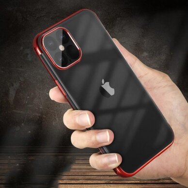 Dėklas su spalvotu kraštu TPU Electroplating iPhone 13 mini Juodas 8