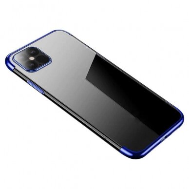 Dėklas su spalvotu kraštu TPU Electroplating frame Cover for iPhone 13 mini Mėlynas 2