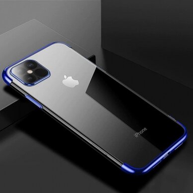 Dėklas su spalvotu kraštu TPU Electroplating iPhone 13 Pro Mėlynas 9