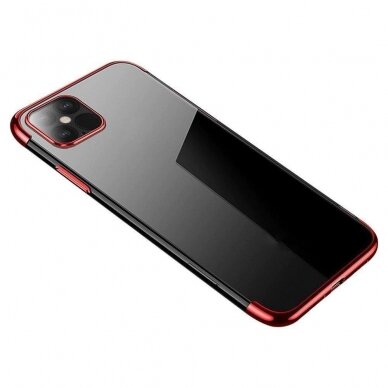 Dėklas TPU Electroplating Samsung Galaxy S22 Ultra Raudonais kraštais 1