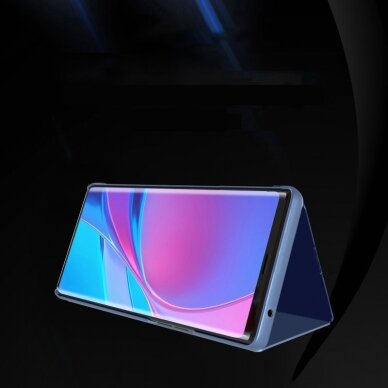 Atverčiamas dėklas Clear View Case Samsung Galaxy A72 Mėlynas 4