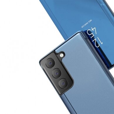 Atverčiamas dėklas Clear View Case Samsung Galaxy S21 FE Juodas 5