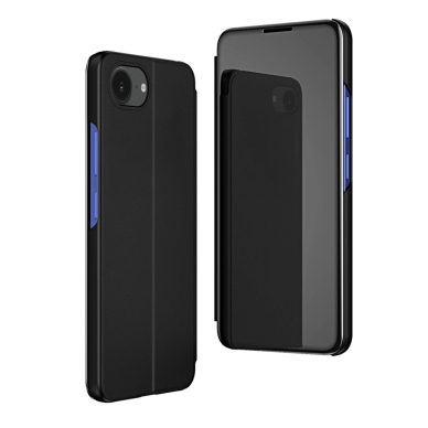 iPhone 16e – Clear View Flip Cover dėklas - Juodas 1