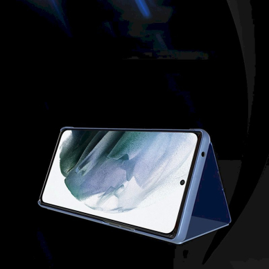 Atverčiamas dėklas Clear view Samsung S24 Ultra - mėlynas 2 Atverčiamas dėklas Clear view Samsung S24 Ultra - mėlynas 2