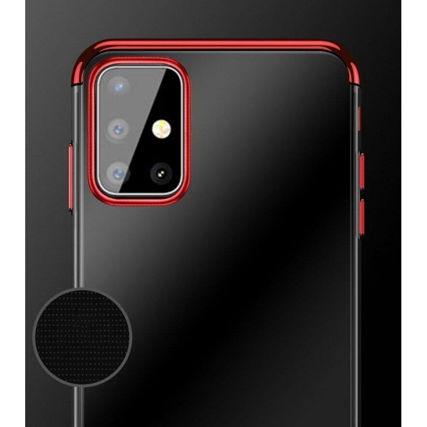 Dėklas TPU Electroplating Samsung Galaxy A72 4G Mėlynais kraštais 9