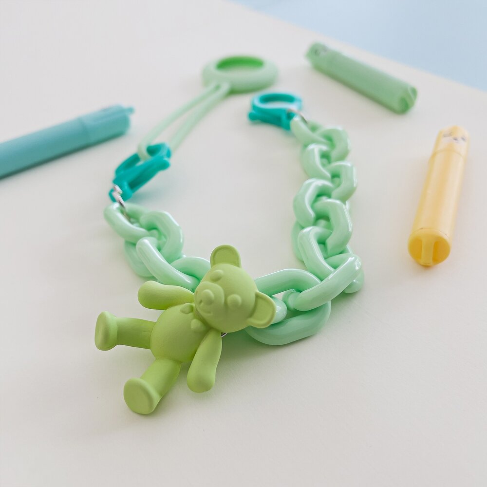 Pakabukas Color Chain (rope) Geltonas 2 Pakabukas Color Chain (rope) Geltonas 2