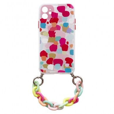 Dėklas Color Chain Case gel flexible elastic iPhone 12 multicolour