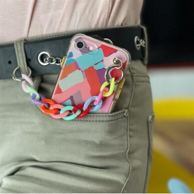 Dėklas Color Chain Case gel flexible elastic iPhone 12 multicolour 3
