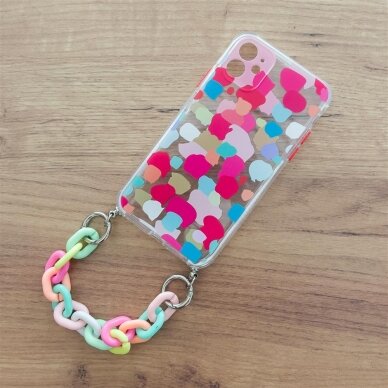 Dėklas Color Chain Case gel flexible elastic iPhone 12 multicolour 5