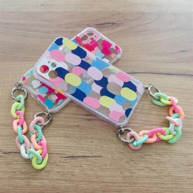 Dėklas Color Chain Case gel flexible elastic iPhone 12 multicolour 7