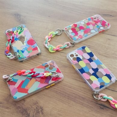 Dėklas Color Chain Case gel flexible elastic iPhone 12 multicolour 8